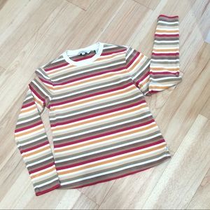 Cream Multi-Striped Bob Timberlake Crew T-Shirt